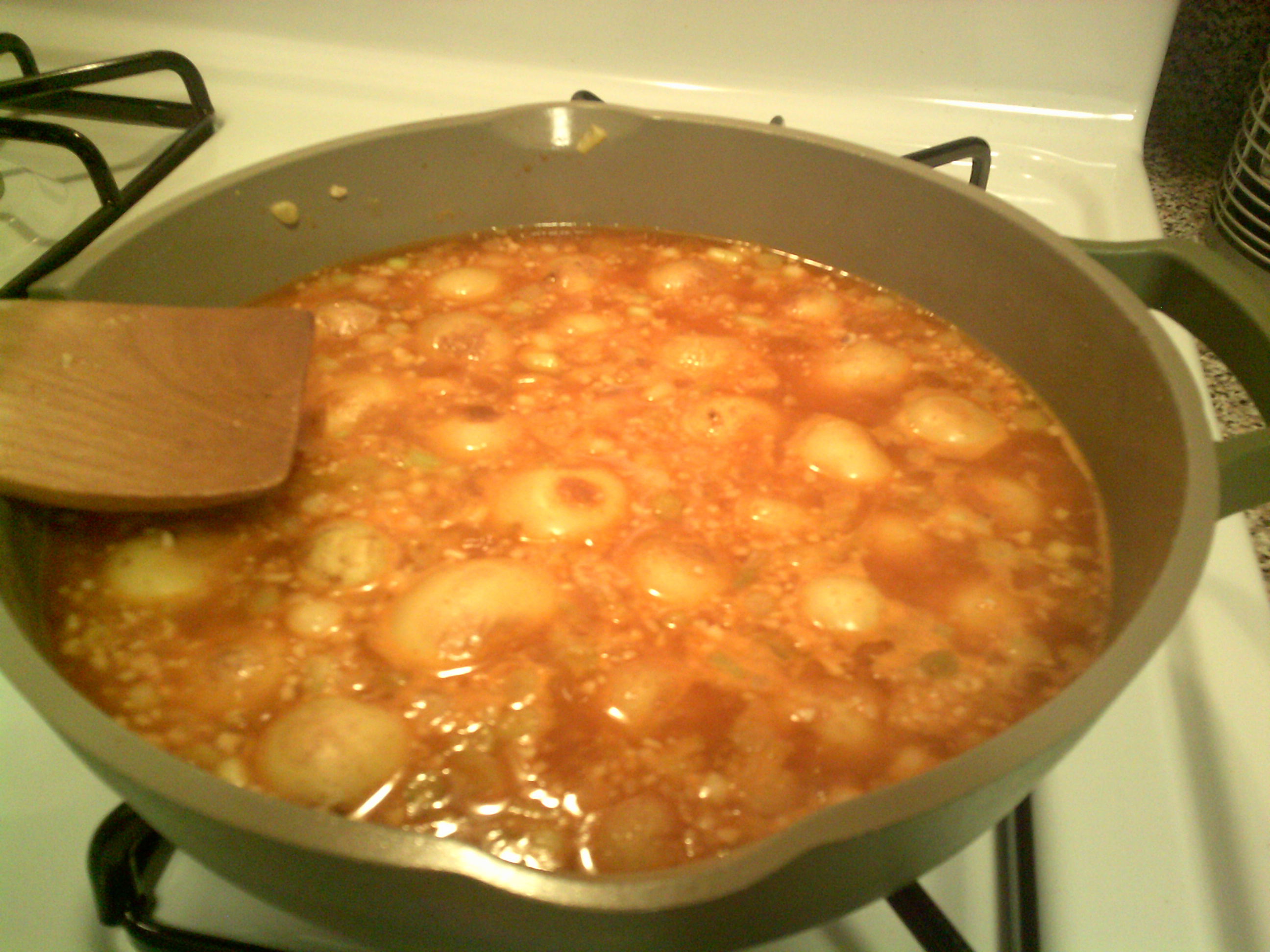 potatoes braising